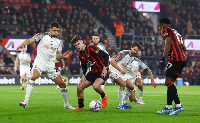 AFC Bournemouth vs Swansea City (02:45 – 26/01) | Xem lại trận đấu